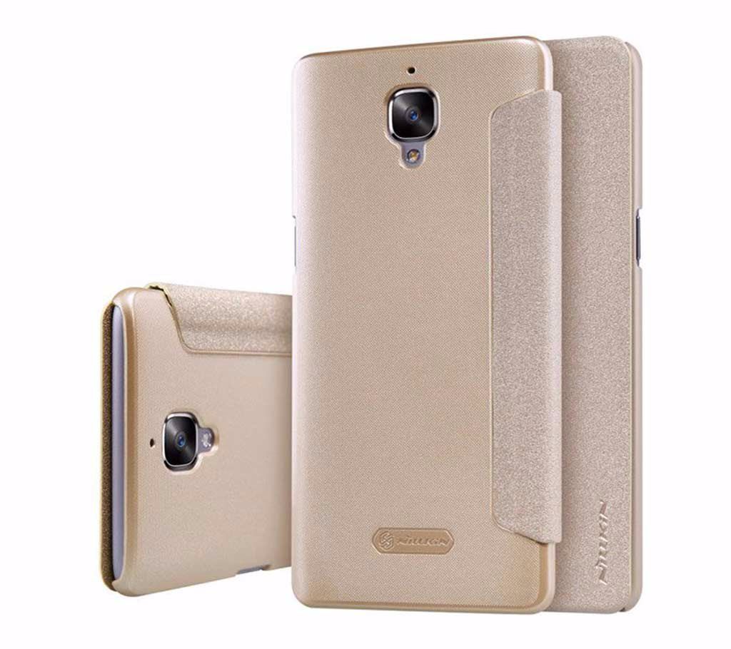 NILLKIN LEATHER CASE FOR ONEPLUS 3 -Golden