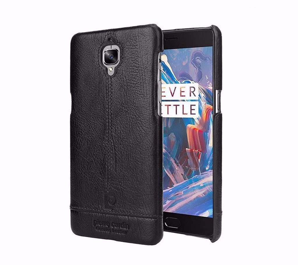 PIERRE CARDIN LEATHER CASE FOR ONEPLUS 3 - Black