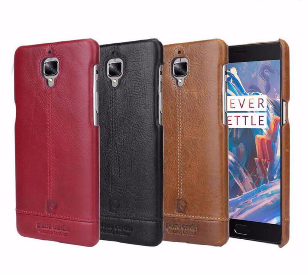PIERRE CARDIN LEATHER CASE FOR ONEPLUS 3 - Red
