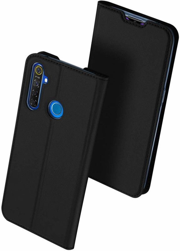 DHAN GTB Flip Cover for Real me 5 II Real me 5S  (Black, Grip Case, Pack of: 1)