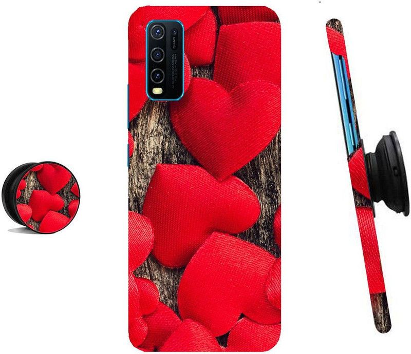 SPBR Back Cover for Vivo Y20, Vivo Y20i, Vivo Y20A, Vivo Y20G, Vivo Y20T, Vivo Y12s, Vivo Y12G  (Brown, Red)