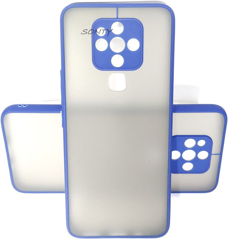 SONTY Back Cover for Tecno Camon 16  (Blue, Silicon, Pack of: 1)