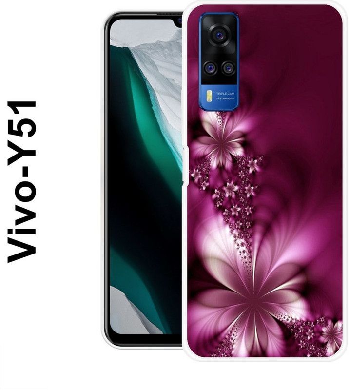 INDIALAND Back Cover for Vivo Y51, Vivo Y51A, Vivo Y31, Vivo Y51 2020, Vivo Y31 2020  (Purple, Silicon)