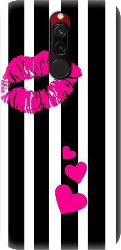 Smutty Back Cover for Mi Redmi 8, M1908C3IC, MZB8255IN - Lipstick Print  (Multicolor, Hard Case, Pack of: 1)