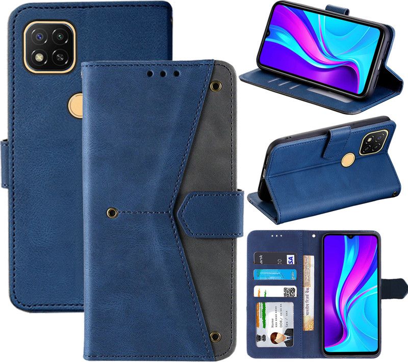 Autofocus Flip Cover for Mi Redmi 9C, Redmi 9C  (Blue, Camera Bump Protector, Pack of: 1)