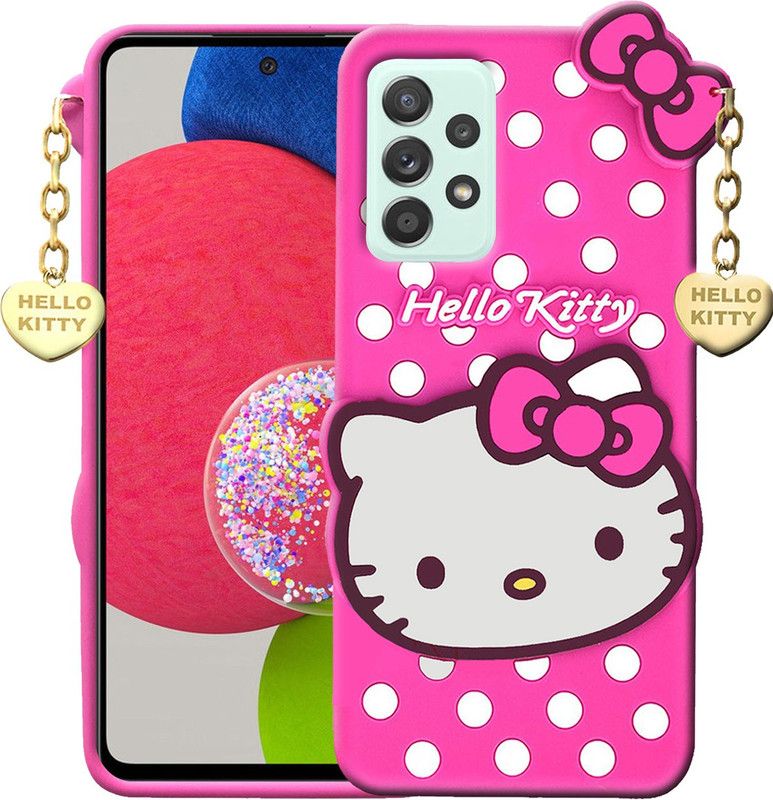 SUNSHINE Back Cover for Samsung Galaxy A52S  (Pink, White, 3D Case, Pack of: 1)