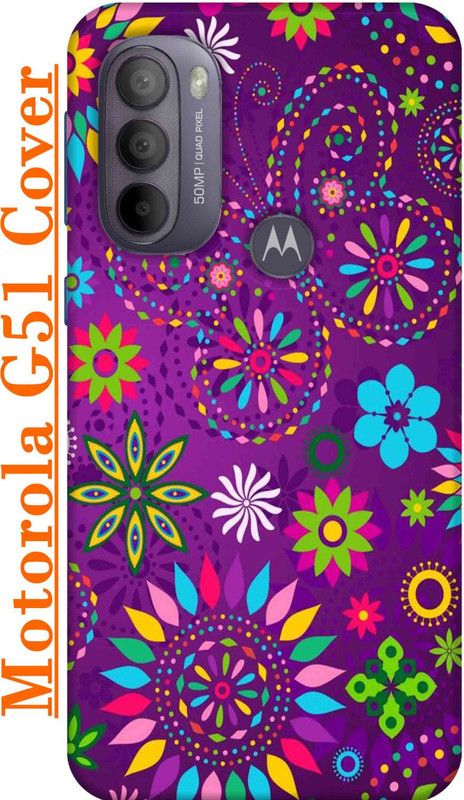 INDIALAND Back Cover for Motorola G51  (Multicolor, Grip Case, Silicon, Pack of: 1)