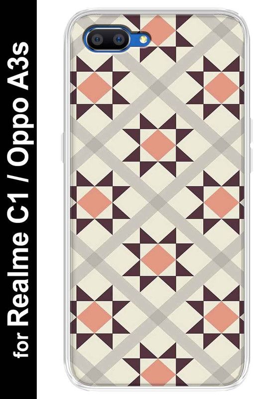 CaseRepublic Back Cover for Realme C1, Oppo A3s  (Multicolor, Flexible, Silicon, Pack of: 1)