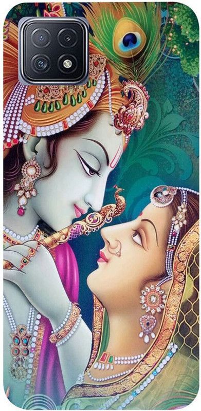 Golden Mask Back Cover for Sky Hawk Back Cover For Oppo A73 (5G) Radha Krishna  (Multicolor, Waterproof, Silicon, Pack of: 1)