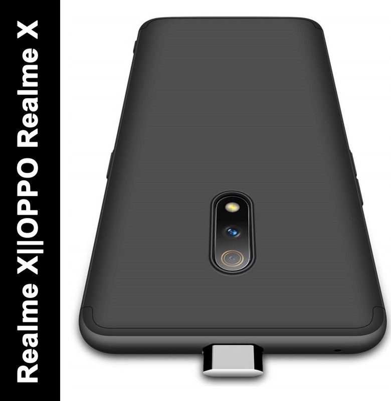 CELLCAMPUS Back Cover for Realme X, OPPO Realme X  (Black, Grip Case, Pack of: 1)