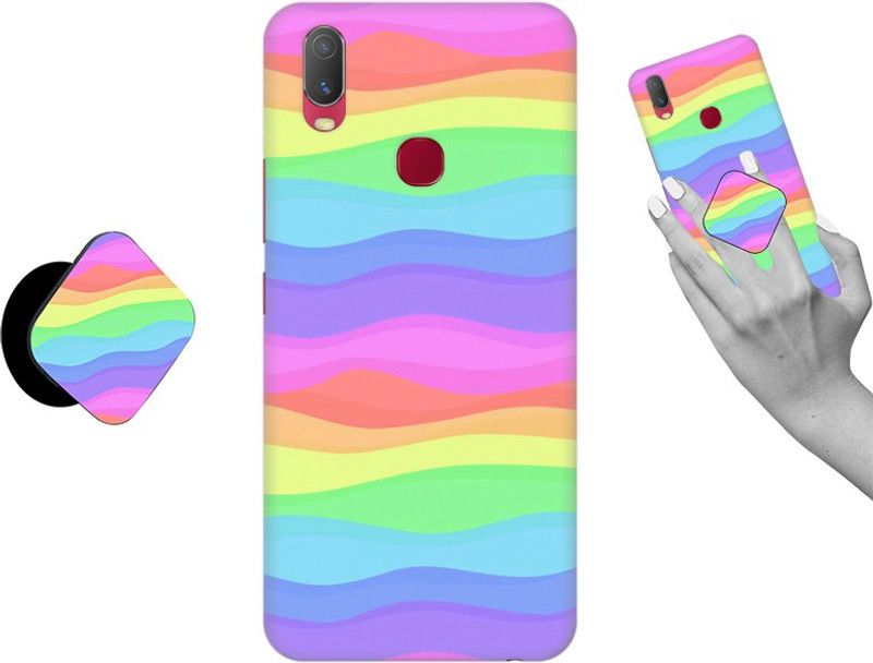 iCopertina Back Cover for Vivo Y11  (Multicolor, Cases with Holder, Pack of: 1)