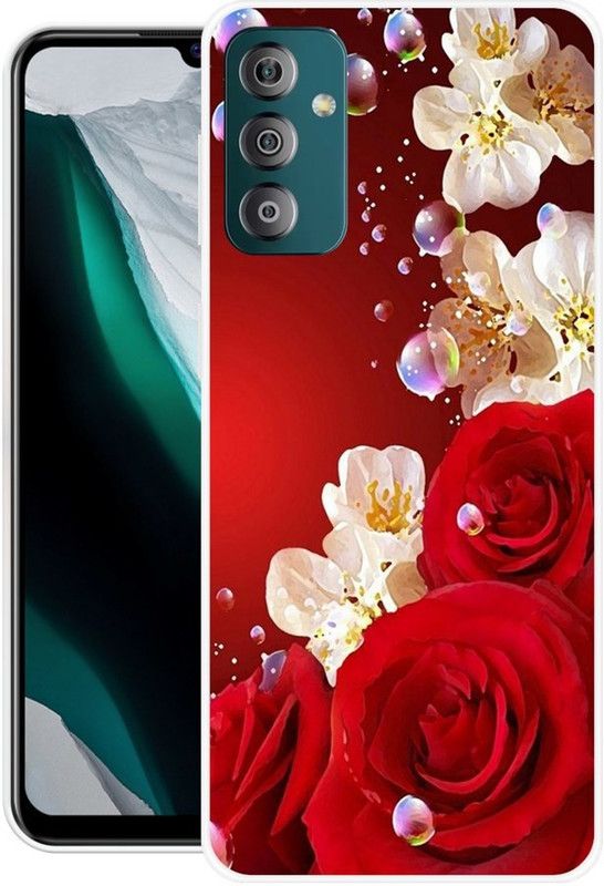 RJ14 (Online) Back Cover for Samsung Galaxy F23 5G  (Red, White, Grip Case, Silicon)