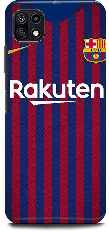 JUGGA Back Cover for SAMSUNG Galaxy A22 5G, RAKUTEN, FCB, BARCELONA  (Purple, Hard Case, Pack of: 1)