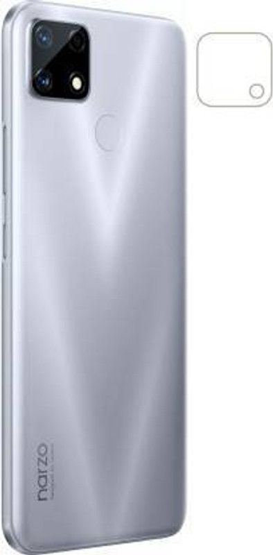 LOVER OF WORLD Back Cover for Realme Narzo 20A (Pack of: 1)Back Camera Lens Glass Protector  (White, Waterproof, Pack of: 1)