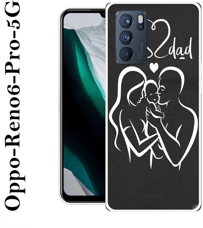 Sswastik Back Cover for Oppo Reno6 Pro 5G  (Black, White, Silicon)