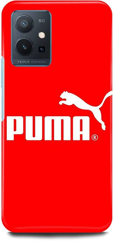 play fast Back Cover for Vivo y75 5G, V2142 PUMA, SIGN, LOGO, EMBLEM, DESIGN  (Red, Hard Case, Pack of: 1)