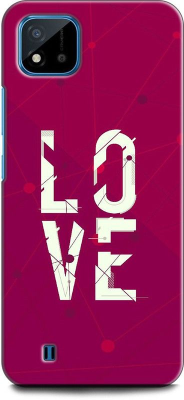 INDICRAFT Back Cover for Realme C11 2021, RMX3231 LOVE, LOVE QUOTES, POSITIVE, PINK, WHAIT  (Multicolor, Dual Protection, Pack of: 1)