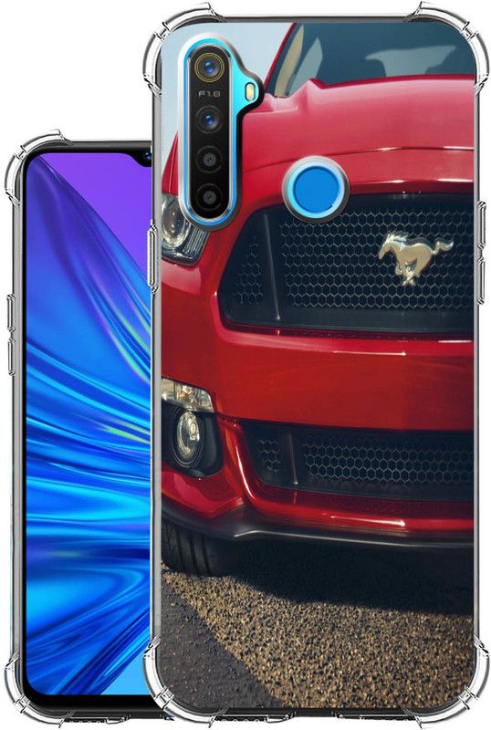 Snazzy Back Cover for realme 5 pro  (Red, Shock Proof, Silicon, Pack of: 1)