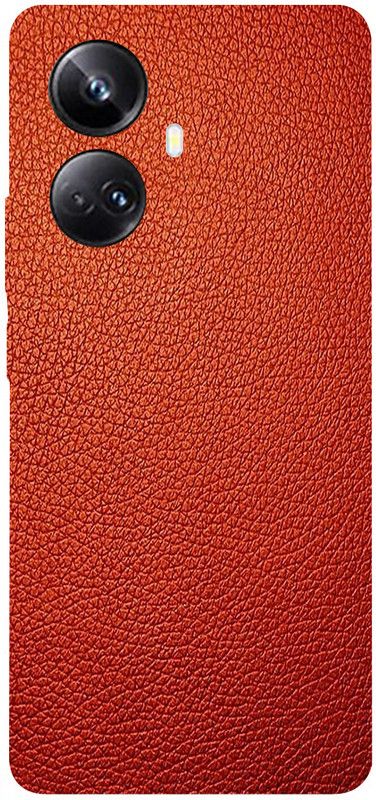 BUGGU Realme 10 Pro Plus (5g) Mobile Skin  (Ultra Super Red Leather Skin With High Matte Finish.)