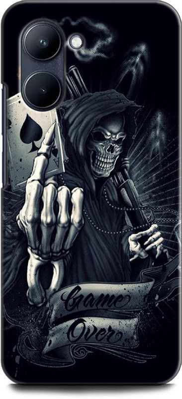 WallCraft Back Cover for Realme C33, RMX3624 GAME OVER THEME ART, MONSTER, GOST, SKULL, MONSTER  (Multicolor, Dual Protection, Pack of: 1)