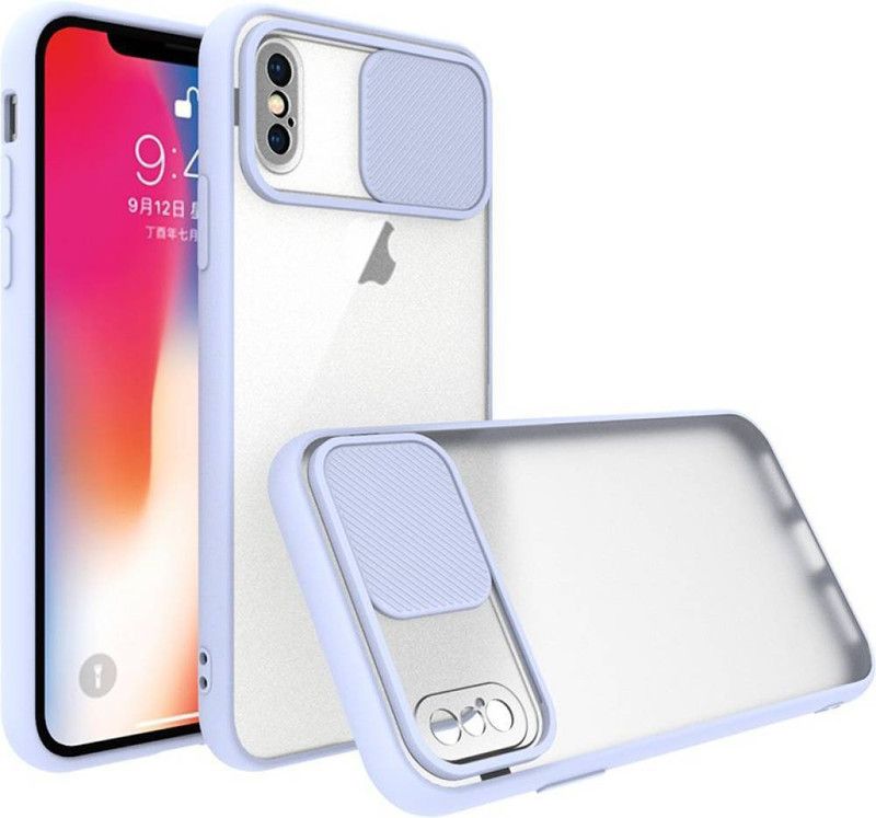 AOnes Back Cover for Apple iPhone X  (Purple, Cases with Holder, Pack of: 1)