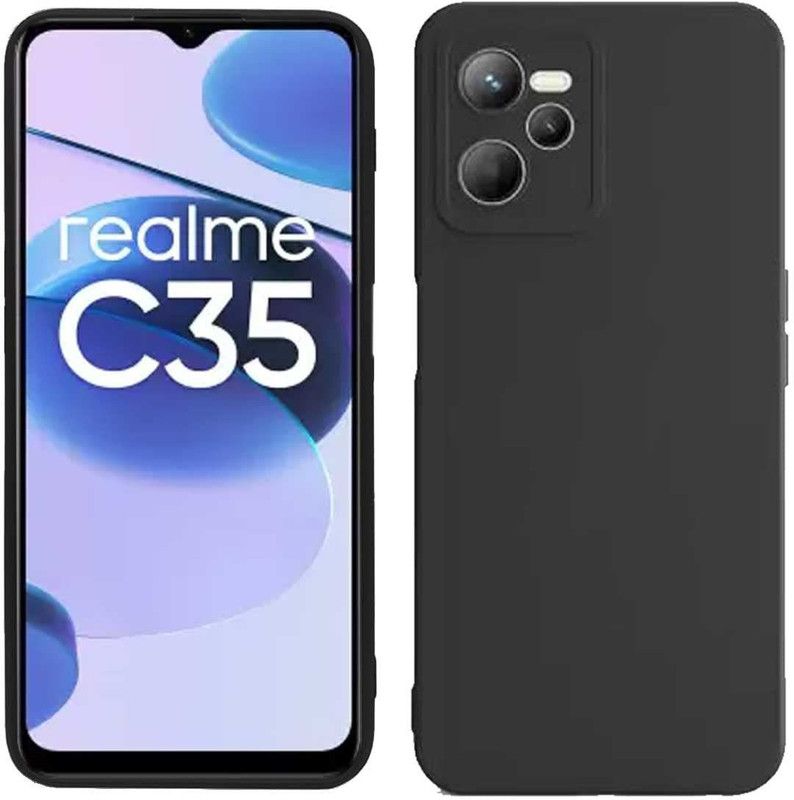 AKSHUD Back Cover for Realme Narzo 50A Prime  (Black, Grip Case, Pack of: 1)