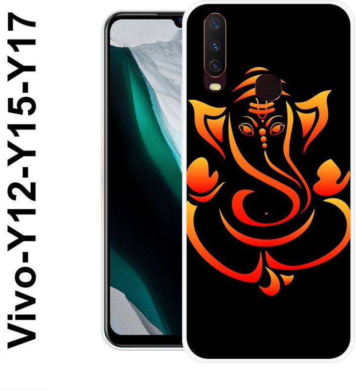KUDI Back Cover for Vivo Y12, Vivo Y15, Vivo Y17  (Black, Orange, Grip Case, Silicon)