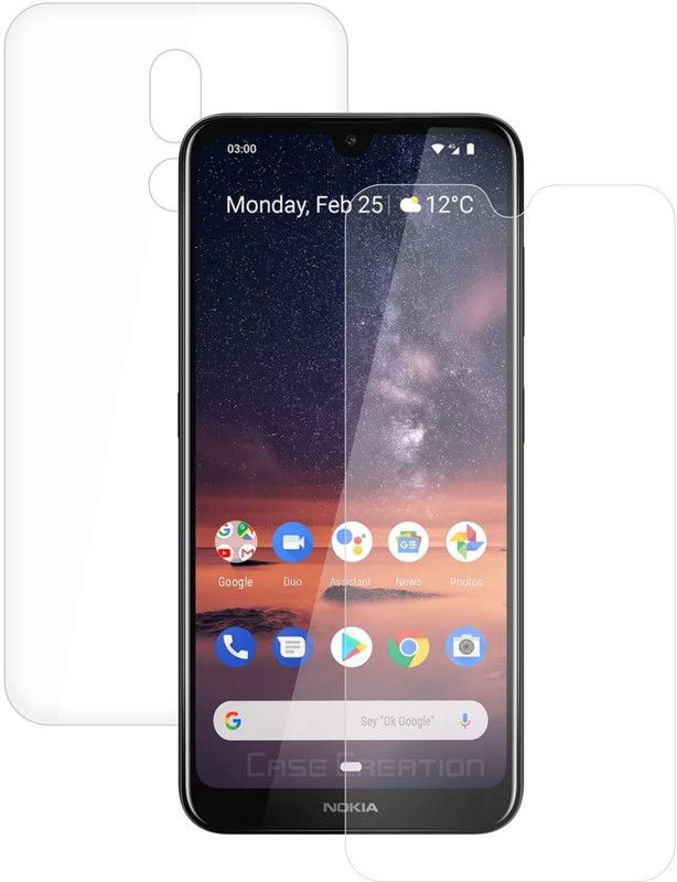 CASE CREATION Front and Back Screen Guard for Nokia 3.2 (2019)  (Pack of 2)
