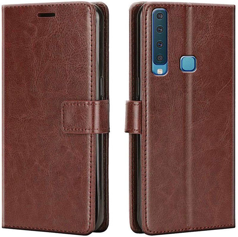 Finaux Flip Cover for Samsung Galaxy A9 2019  (Brown, Pack of: 1)