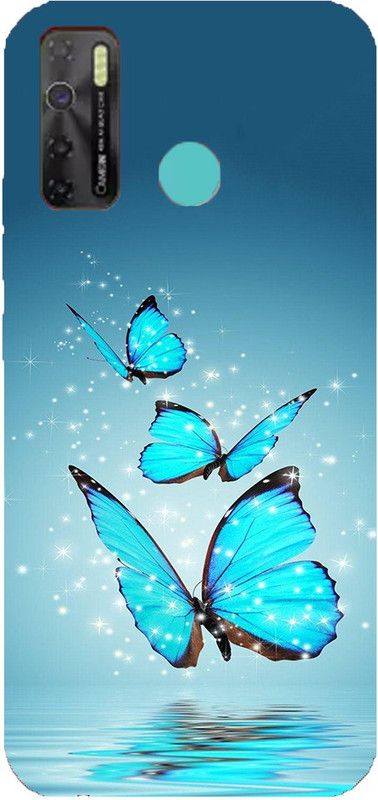 METOO Back Cover for Tecno KD7, Butterfly Design Back Cover Print : 81  (Multicolor, Dual Protection, Silicon, Pack of: 1)