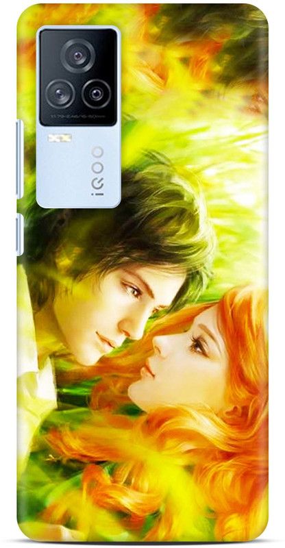 Sankee Back Cover for iQOO 7  (Orange, Hard Case)