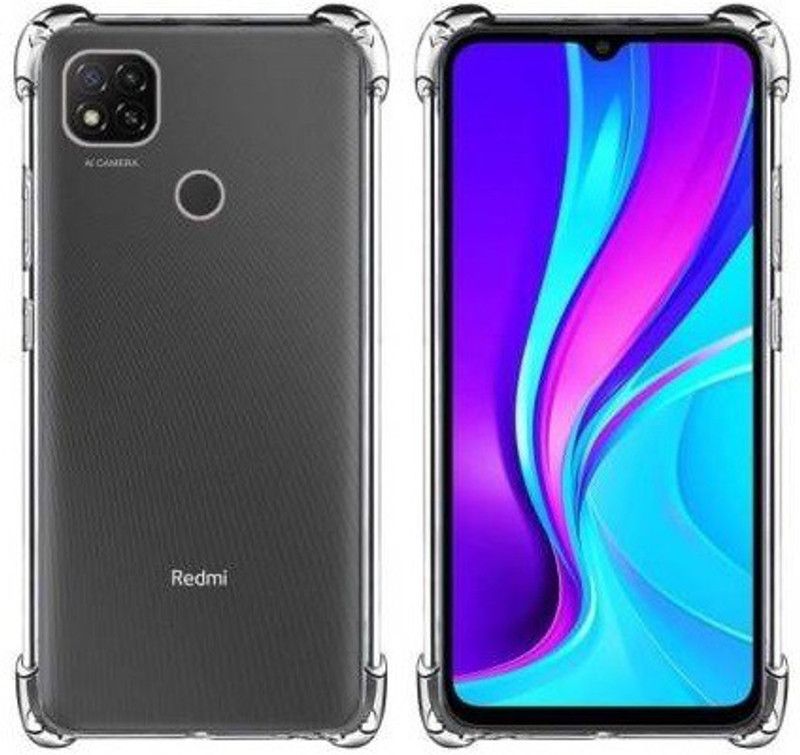 NKCASE Back Cover for Redmi 9, Redmi 9C  (Transparent, Shock Proof, Silicon, Pack of: 1)