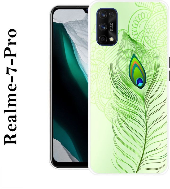 BAGRA Back Cover for Realme 7 Pro  (Green, Silicon)