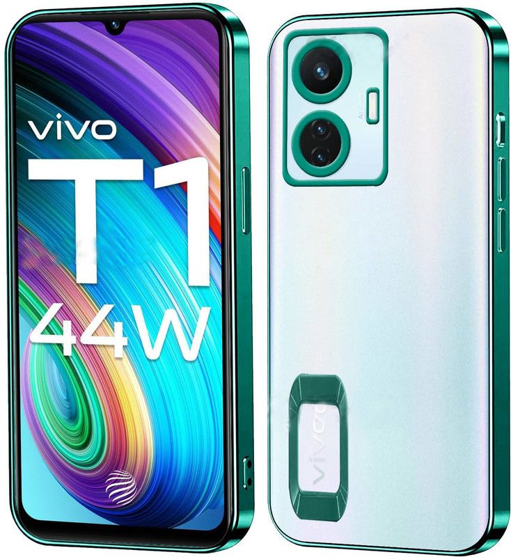 Mercury Case Back Cover for Vivo T1 44W  (Green, Shock Proof, Silicon, Pack of: 1)
