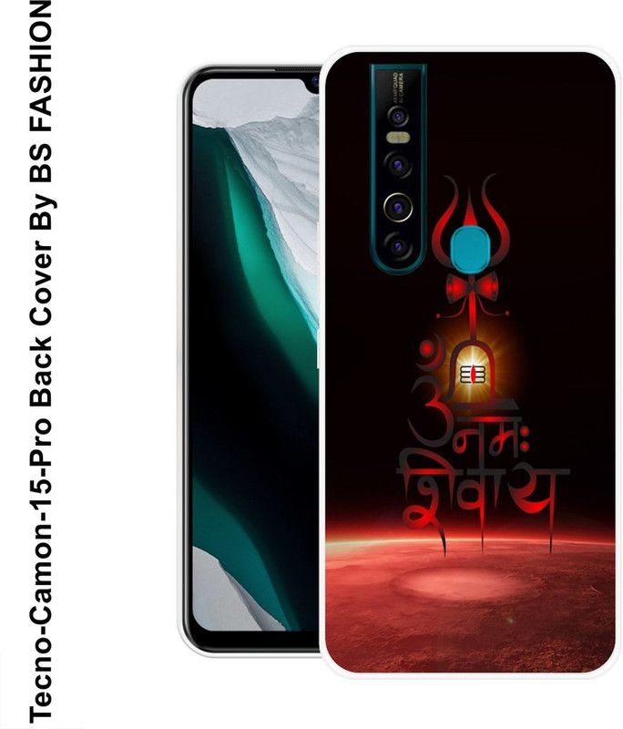 SHYAMSHREE Back Cover for Tecno Camon 15 Pro  (Red, Black, Flexible, Silicon)