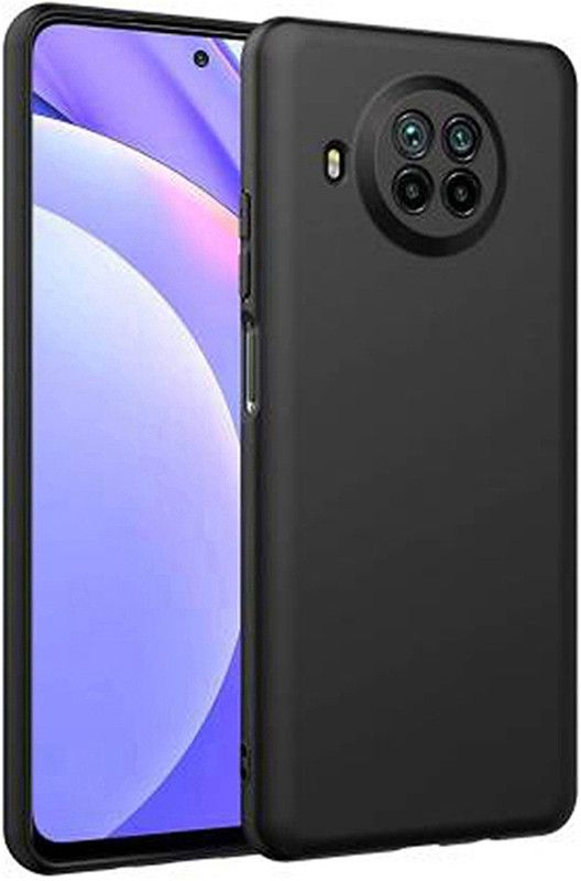 Stunny Back Cover for MI 10t lite  (Black, Camera Bump Protector, Silicon, Pack of: 1)