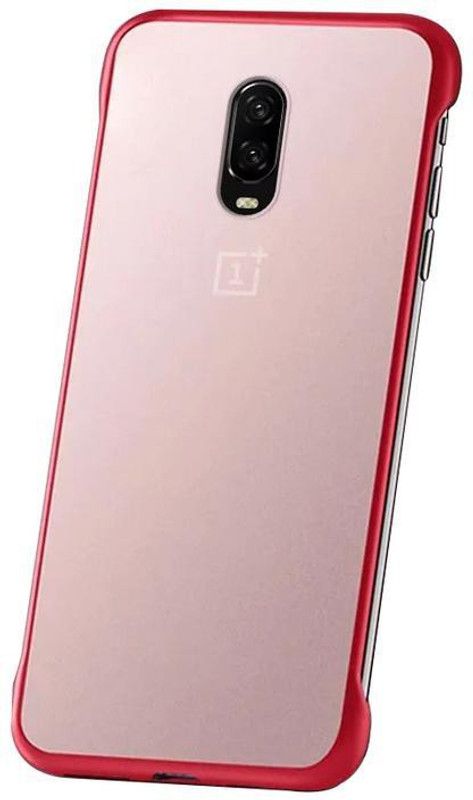 Vaku Luxos Back Cover for OnePlus 6T Frameless Semi Transparent Case  (Red, Shock Proof, Pack of: 1)