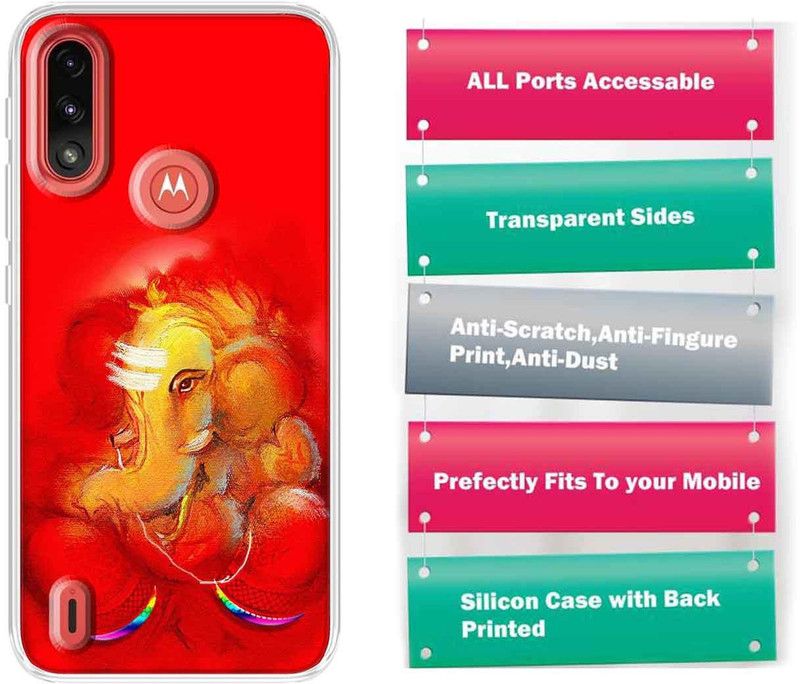SWAGMYCASE Back Cover for Motorola Moto E7 Power  (Multicolor, Silicon, Pack of: 1)