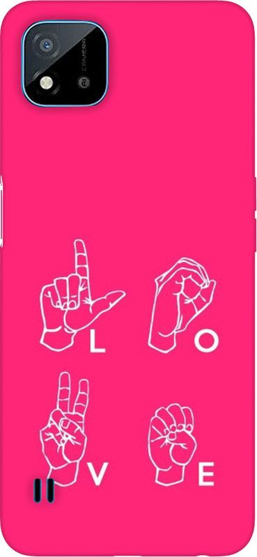 LETAPS Back Cover for Realme C20 / Realme C20A  (Pink, Hard Case)