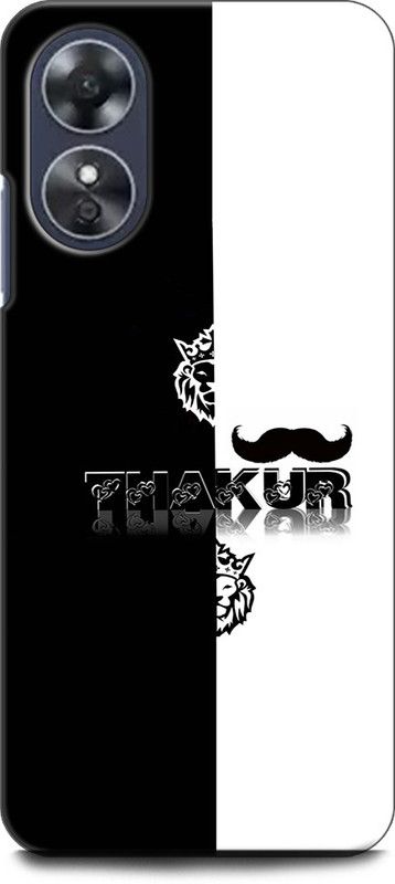 WallCraft Back Cover for OPPO A17, CPH2477 THAKUR, LETTER, NAME, ALPHABET, DESIGN, BLACK  (Multicolor, Dual Protection, Pack of: 1)