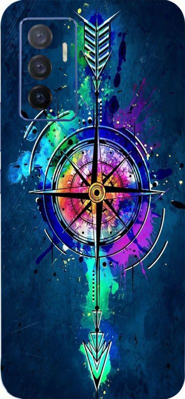 BugguSkin Vivo V23e 5G Mobile Skin  (Ultra Super Color Compass Skin With High Mattte Finish.)