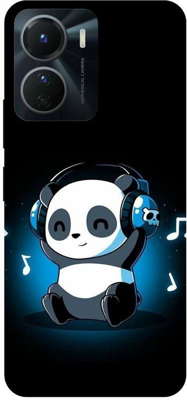 COVERJET Back Cover for VIVO Y16-DJ- EDM- NEON- PANDA- MUSIC  (Black, Hard Case, Pack of: 1)