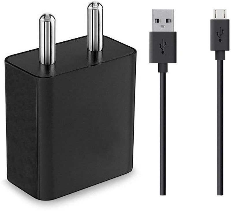 ShopMagics NA 2 A Mobile Iris X5 4G Charger with Detachable Cable  (Black)