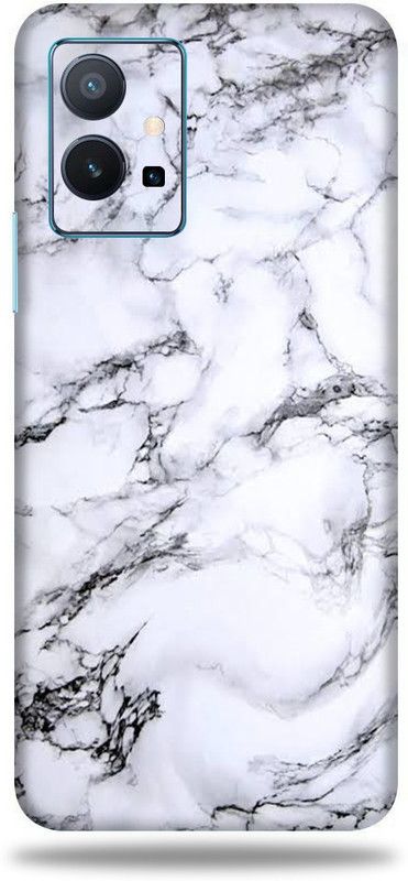 OggyBaba Vivo T1 5G Mobile Skin  (White Marble Multicolor Skin With Ultra Matte Finish)
