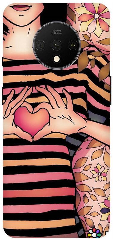 Afterglow Back Cover for One Plus 7T HEARTS, GRIL  (Multicolor, Shock Proof, Pack of: 1)