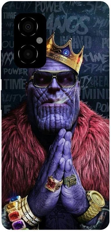 play fast Back Cover for POCO M4 5G, MZB0BRWIN, THANOS, AVENGERS, VILLIAN  (Purple, Hard Case, Pack of: 1)