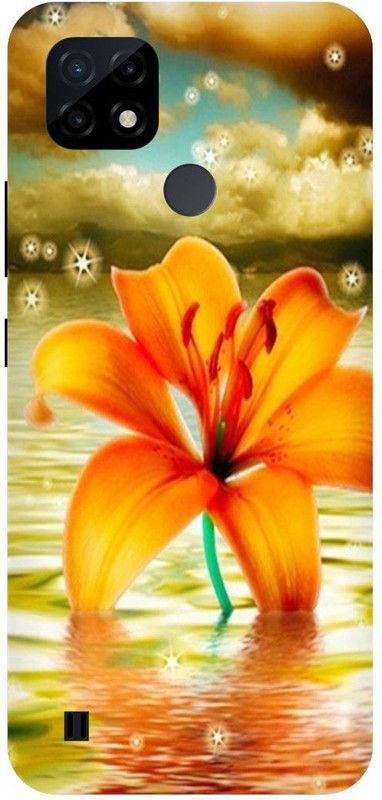 Bluvver Back Cover for Realme C21, RMX3201 Printed Flower Nature Back Cover  (Multicolor, Hard Case)