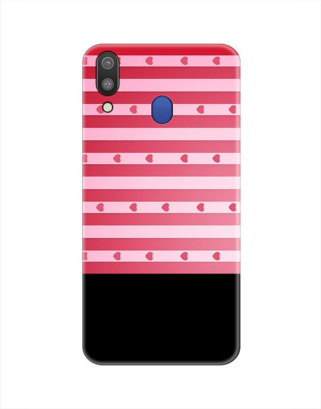 Smutty Back Cover for Samsung Galaxy A20, SM-A205FN - Pink Heart Print  (Multicolor, Hard Case, Pack of: 1)