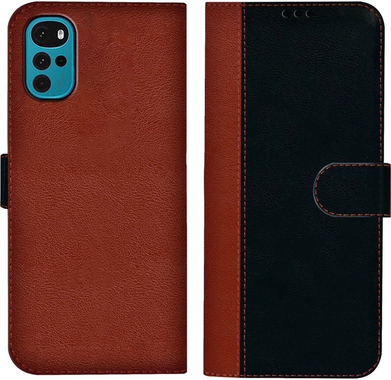 HUPSHY Back Cover for MOTOROLA g22, Moto g22  (Black, Brown, Pack of: 1)