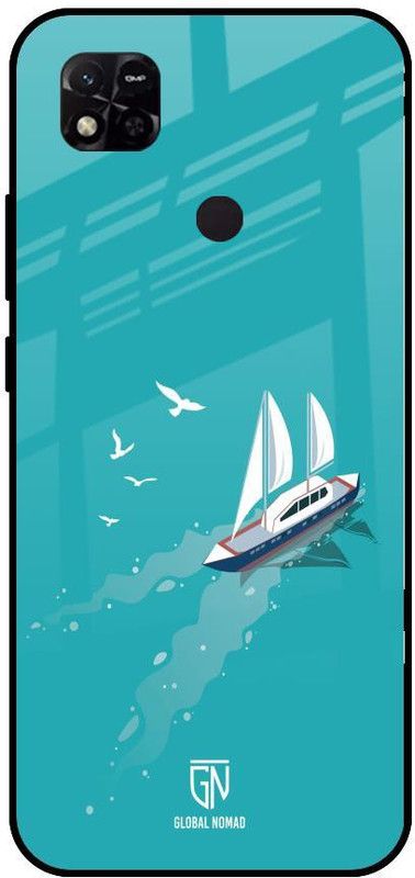 GLOBAL NOMAD Back Cover for Redmi 10A  (Blue, Grip Case, Silicon, Pack of: 1)
